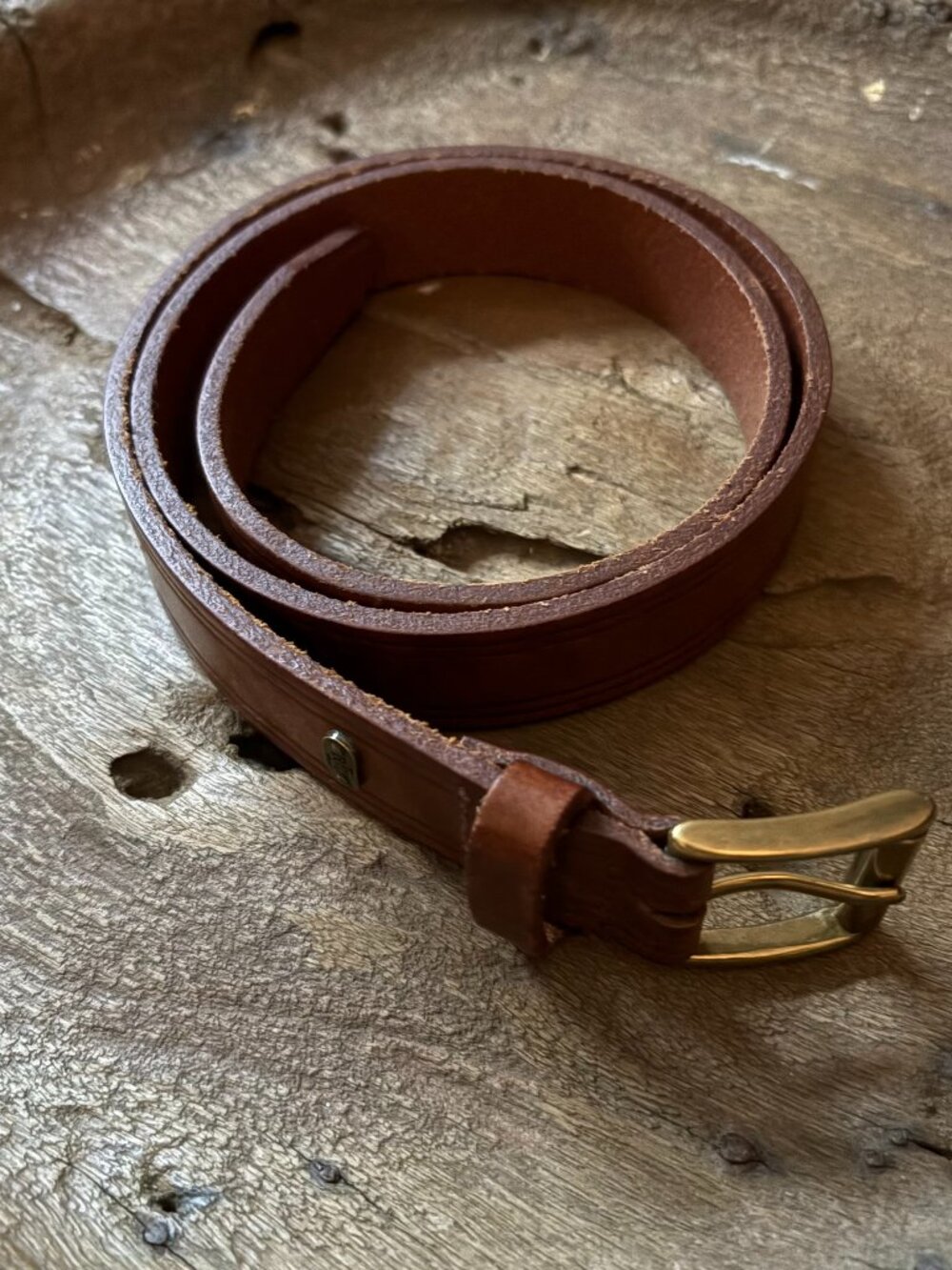 Lauren Ralph Lauren brown Italian leather women's 1-inch belt size small